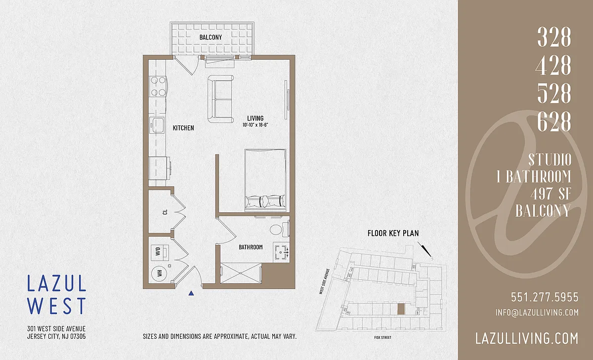 Floor plan Studio- 28 Line with Balcony