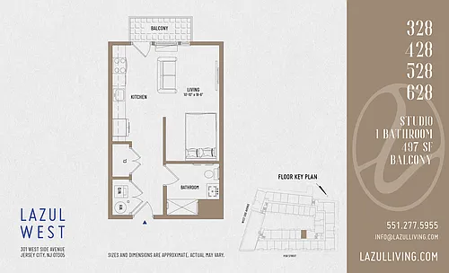 Floor plan Studio- 28 Line with Balcony