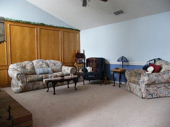 Living room - with soaring vaulted ceiling