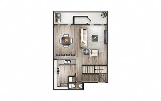 Floor plan The Alexander II Newly Renovated