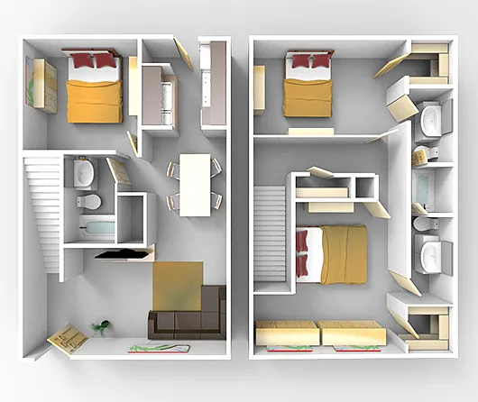 Floor plan PLAN F-3X2