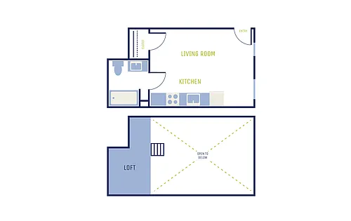 Floor plan Studio Loft D