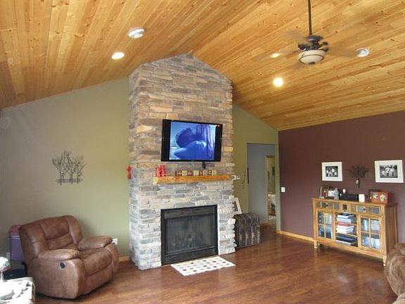 HUGE Master bedroom with walkout to the patio.