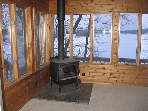 Sunroom w/woodstove