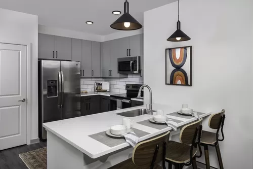 Our chef-inspired kitchens feature designer finishes and stainless steel appliances. - 565 Hank by Windsor