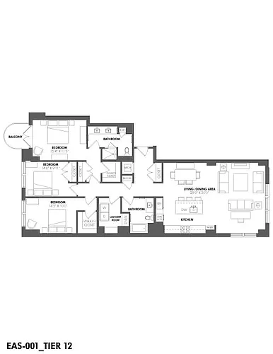 Floor plan 3 Bed/2 Bath