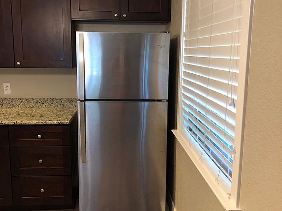 Stainless steel fridge included