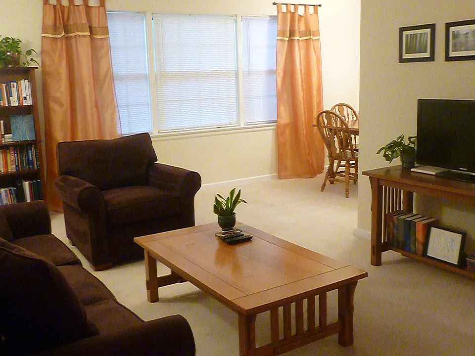 L shaped living dining room
