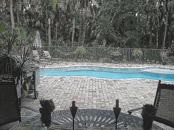Covered patio for dining