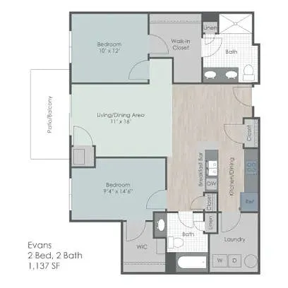 Floor plan Evans