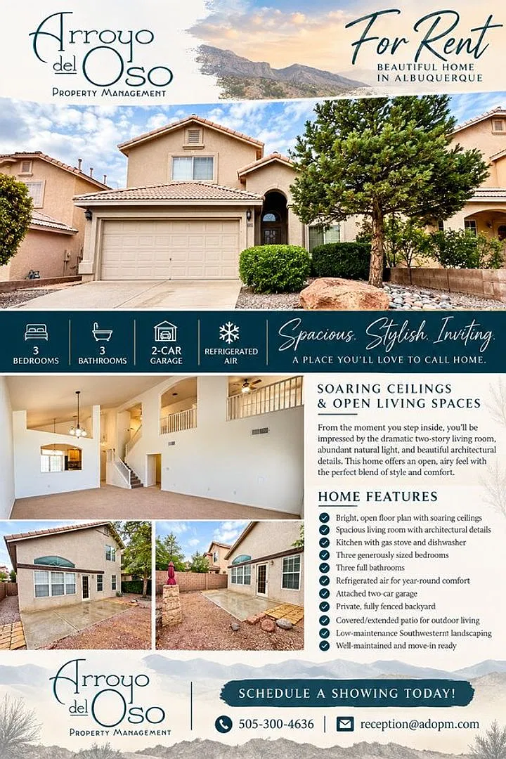 Soaring Ceilings, Stunning Architectural Details & Spacious Living in Albuquerque! 3 Bedrooms 3 B... — Photo 1