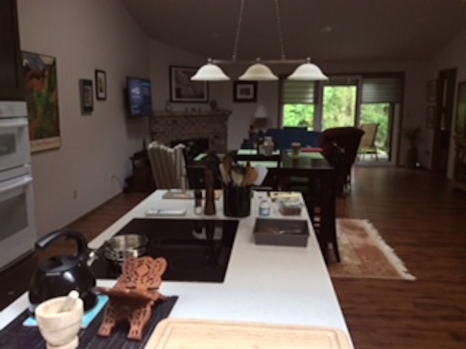Open concept view from kitch