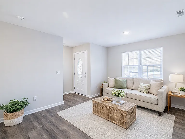 Bright, airy living room atmosphere