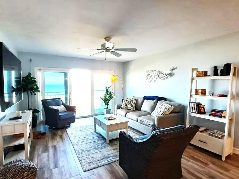 Living Room with Direct Ocean Views