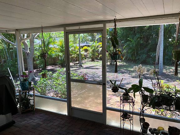 Patio looking in backyard