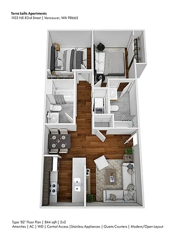 Floor plan Two Bedroom A