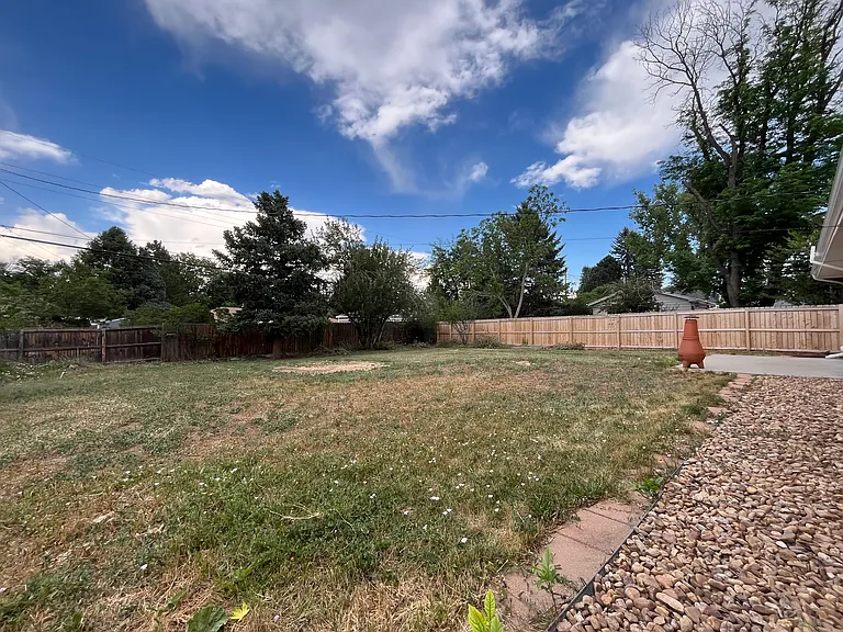 Fenced yard