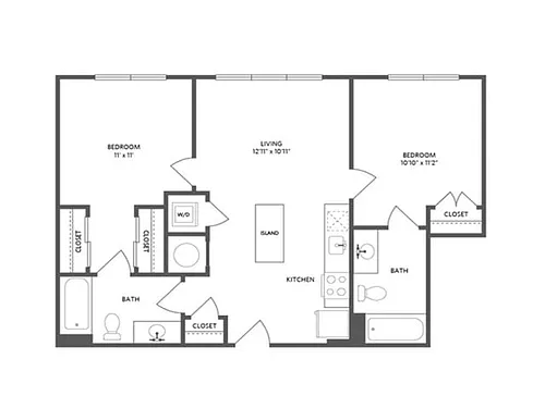 Floor plan C10 - Two Bedroom