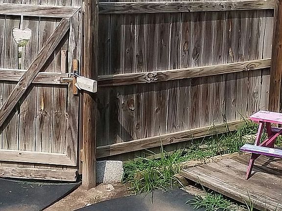 Back entrance. 1 of 3 gates.