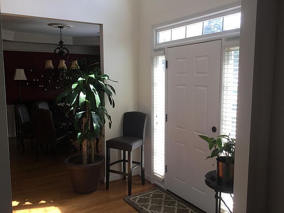 Well-lit entry foyer