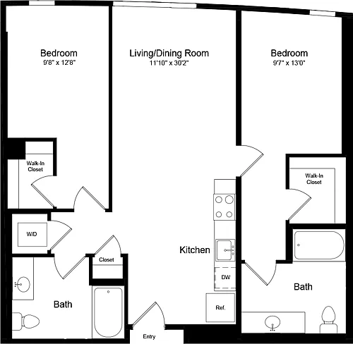 Floor plan 2 Bedroom H