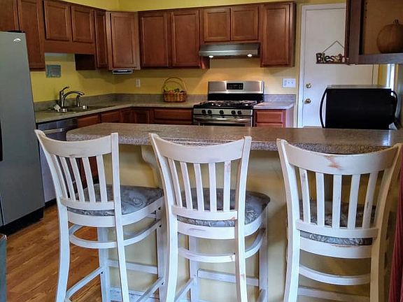 Kitchen with gas stove