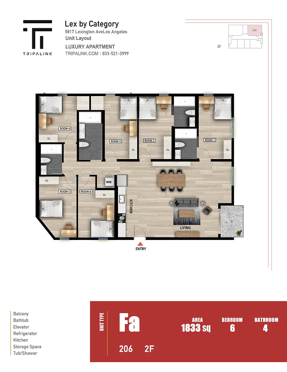 Floor plan 206