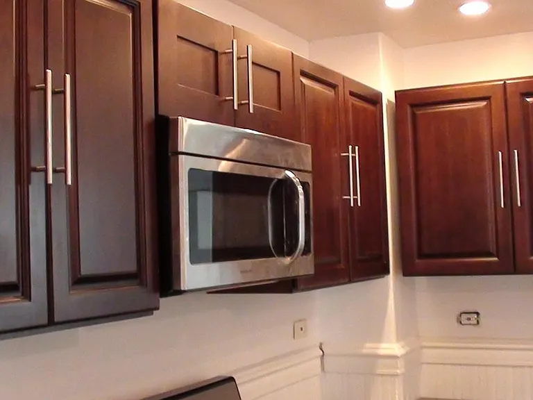 Kitchen cabinets & microwave