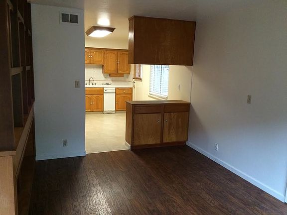 View from dining room into kitchen