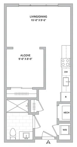 Floor plan Studio-S-01A.1