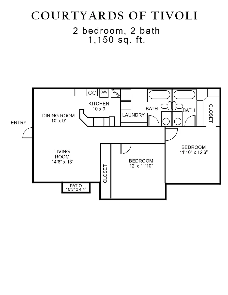 Floor plan COURTYARDS 2X2