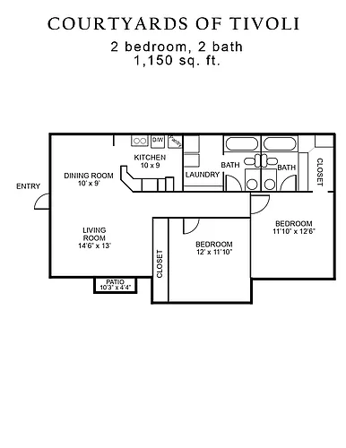 Floor plan COURTYARDS 2X2