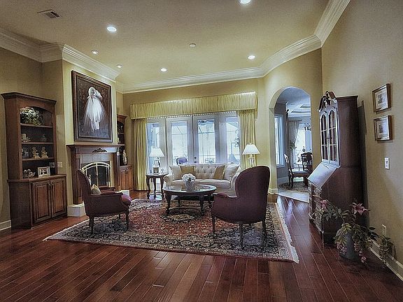 Formal living and fireplace 