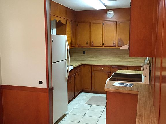 Looking into the kitchen from the dinning area.
