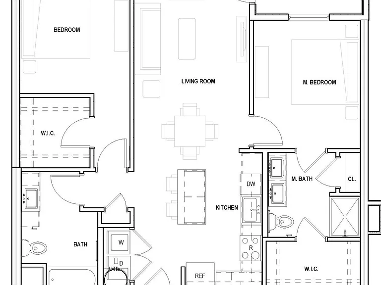 Sunnen Station Apartments - B1 - 2 Beds - 2 Baths - 991 Sq. ft.