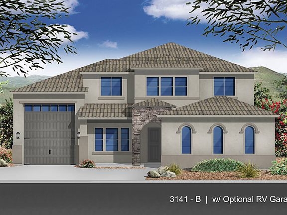 Elevation B w Optional RV Garage