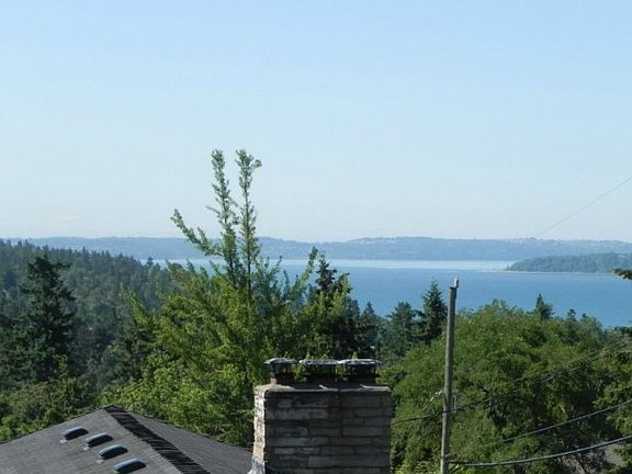 The peaceful view of Puget Sound on a sunny day. Watching stormy weather roll in is breathtaking too!