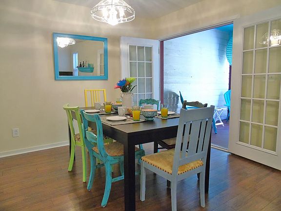 Dining room, which goes out to the screened in porch.