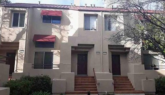 Front view of townhouse