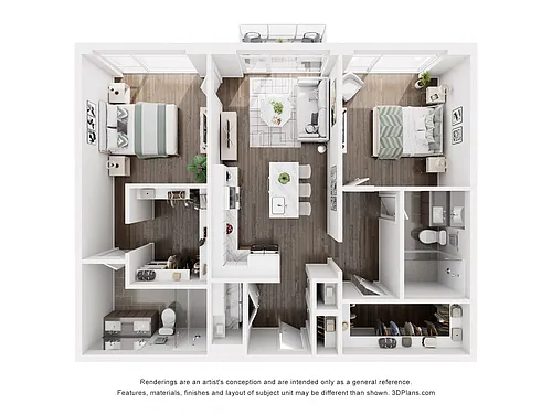 Floor plan 2 BEDROOM-3
