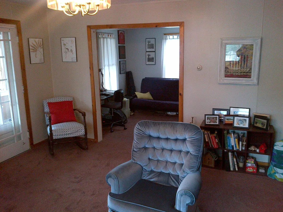 Living room to side bonus room - 11 Audet St #A