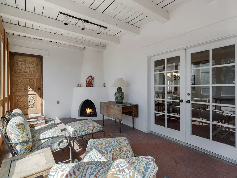 Sun Room / Kiva Fireplace