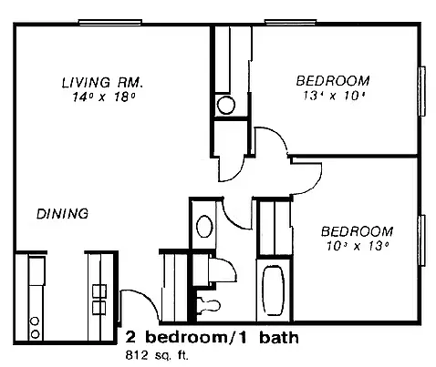 Floor plan Two Bedroom