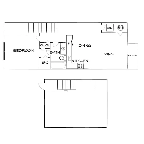 Floor plan Design 1B with Garage