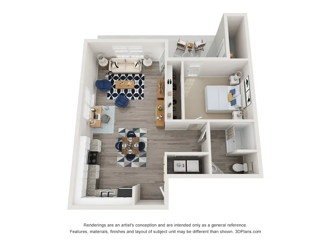 Floor plan 1 Bed 1 Bath