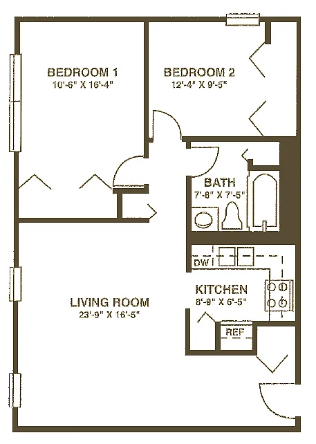 Floor plan 2 Bedroom