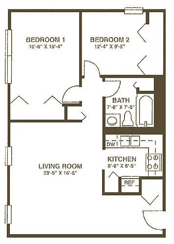 Floor plan 2 Bedroom