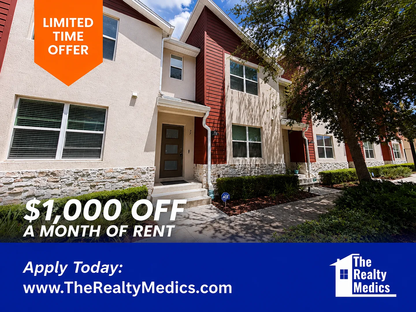 $1000 Off On First Month! Longwood Townhouse Available Now! — Photo 1