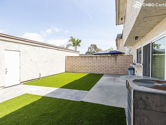 Backyard with turf