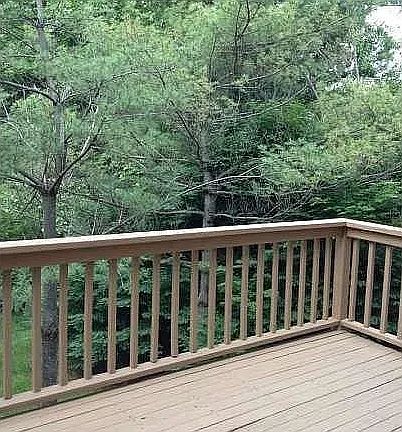 Gorgeous views from the deck which is off the living room. Great view from the kitchen.